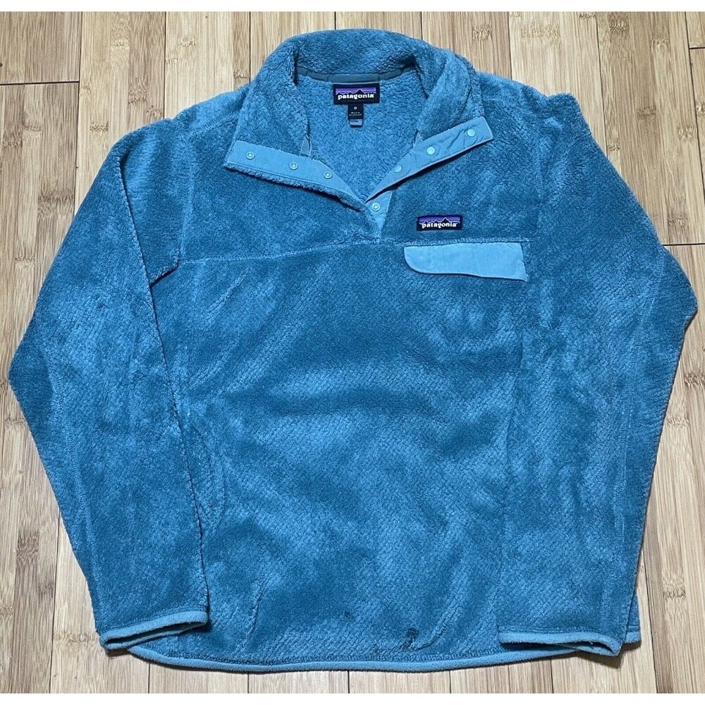 Patagonia | 1/4 Quarter Button Pullover Fleece Sweater | Turquoise | Women’s Med